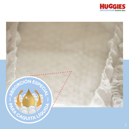 Pañales Huggies Active Sec Etapa 1/P, 50 Uds